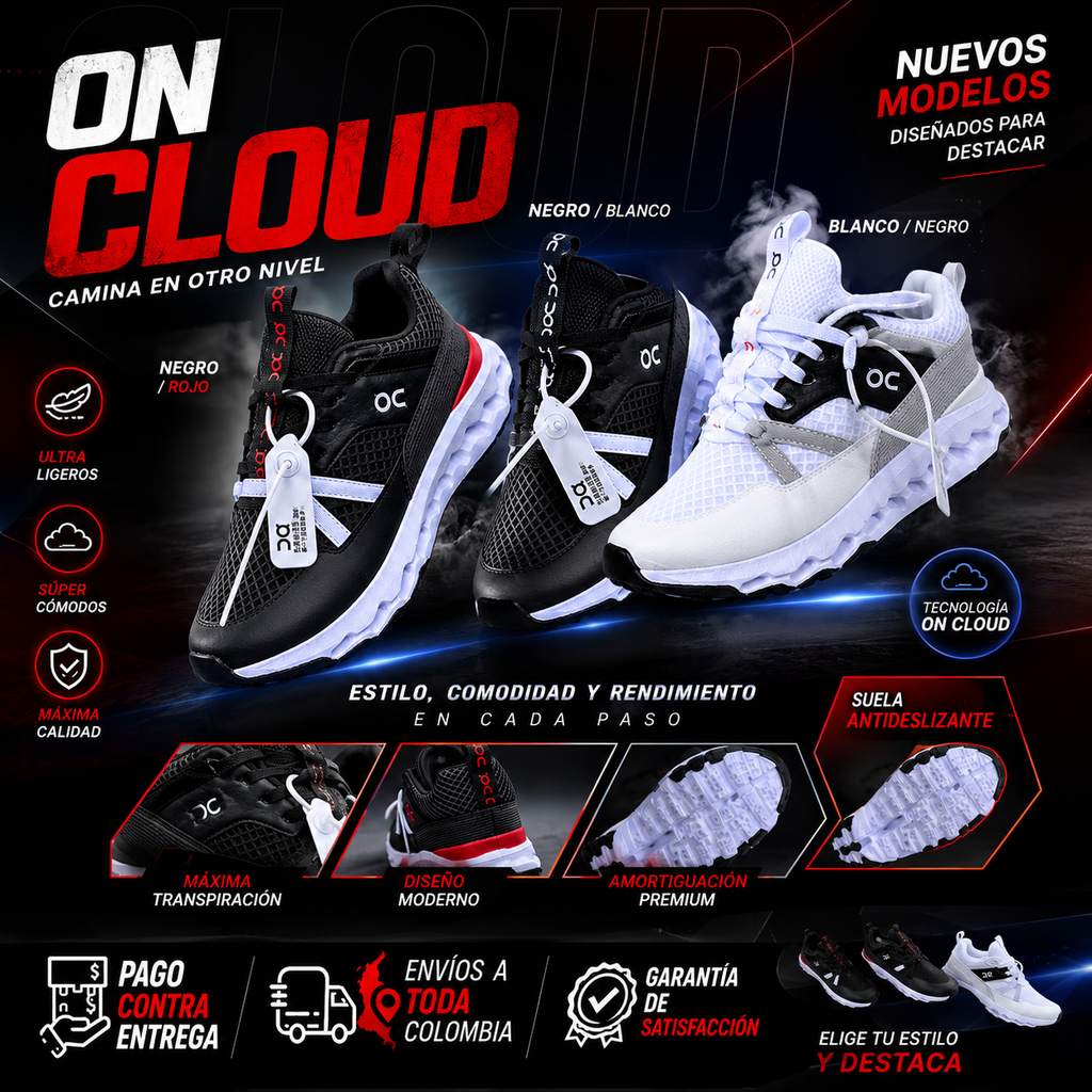 👟 Tenis On Cloud Deportivo Caballero ⚡