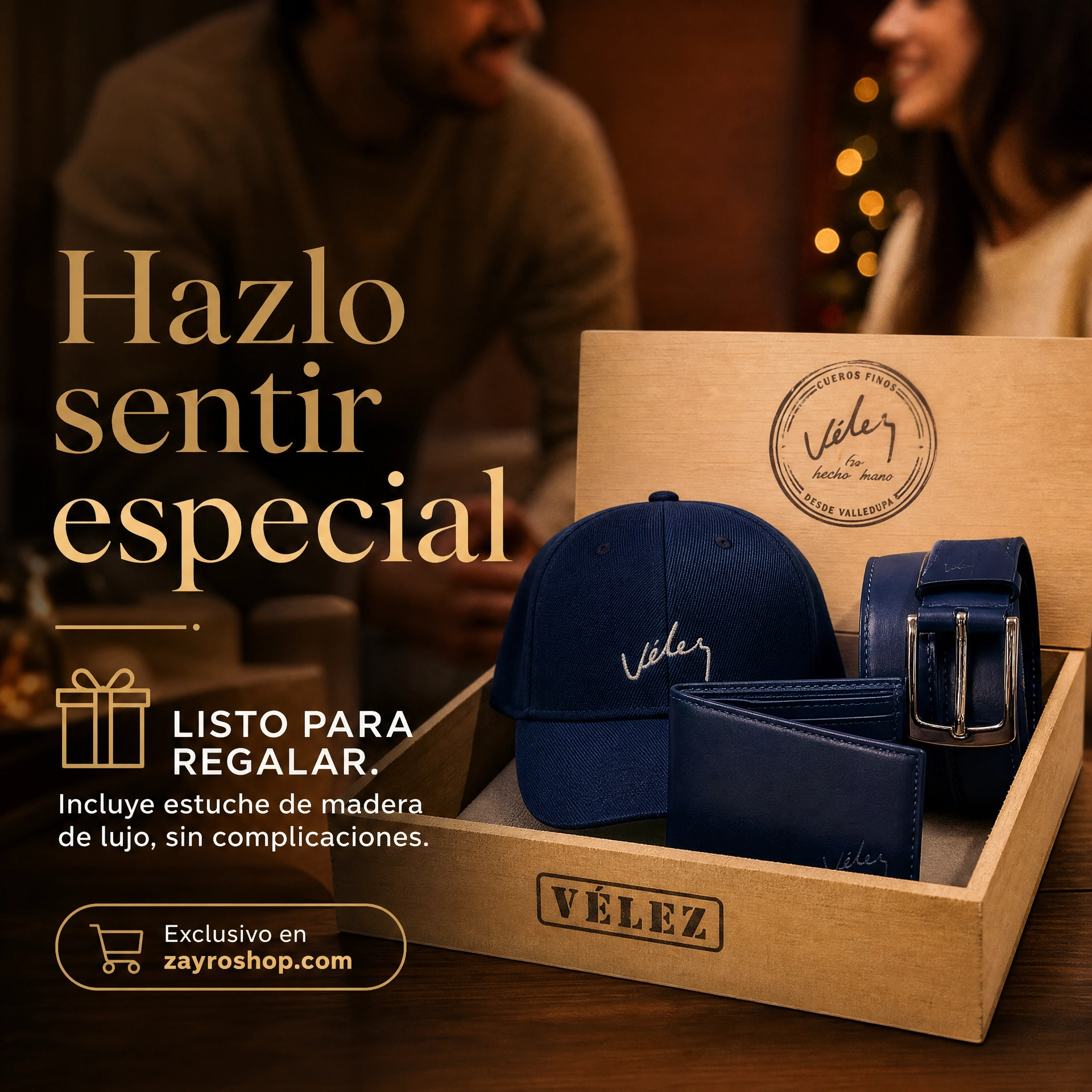 VELEZ TRIO GORRA+BILLETERA+CORREA+CAJA