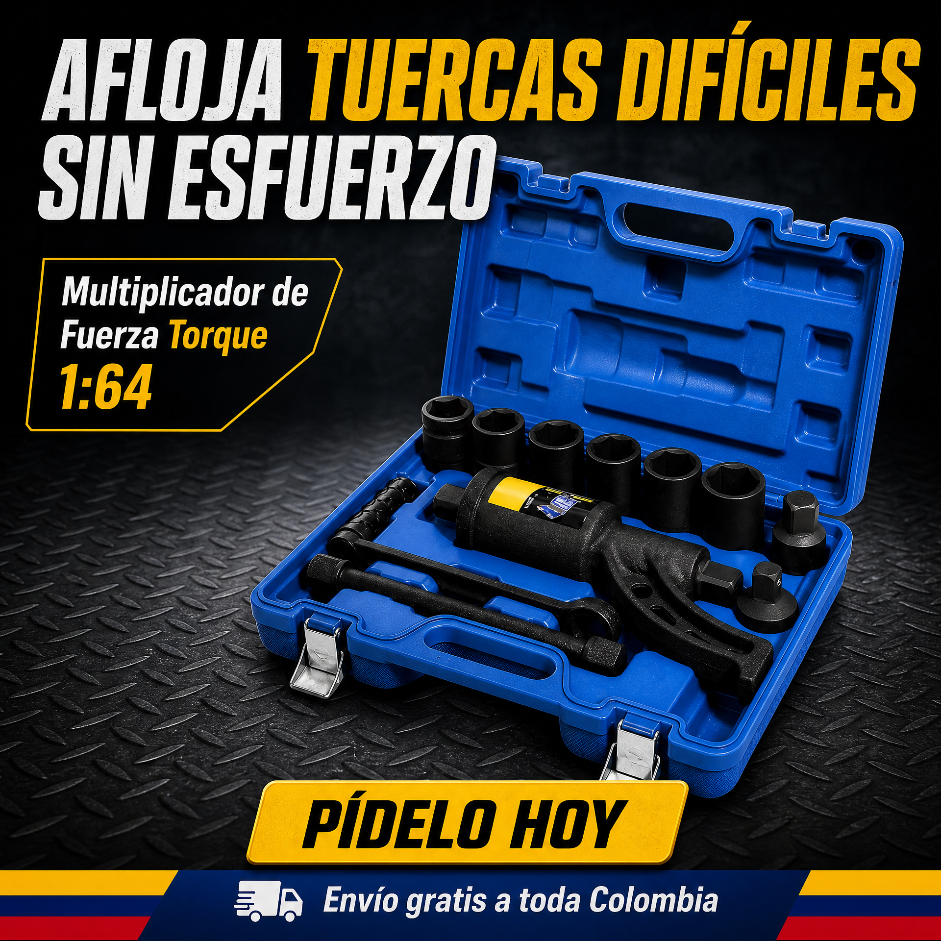 Multiplicador de Fuerza Torque + Kit de Copas