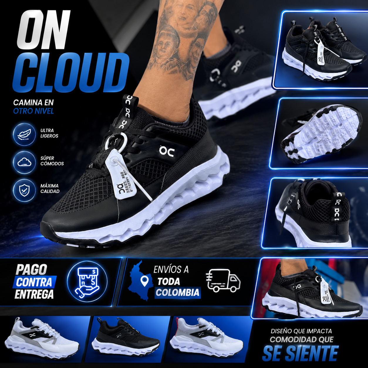 👟 Tenis On Cloud Deportivo Caballero ⚡